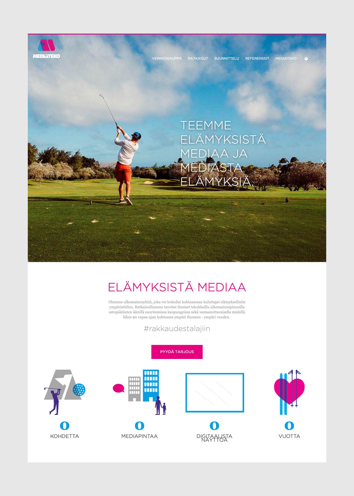 Mediateko www-sivut Mediateon etusivu.