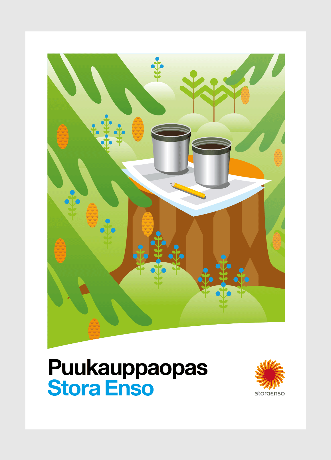 Oppaat – Puukauppaopas Stora Enson Puukauppaoppaan kansi.
